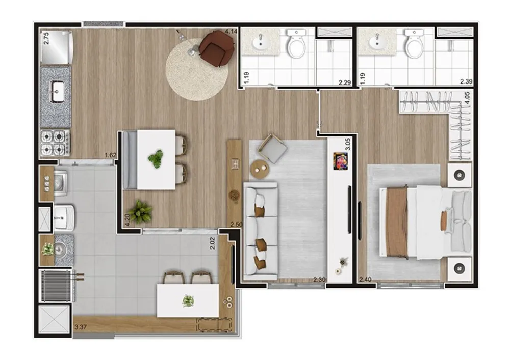 Apartamento, 2 quartos, 57 m² - Foto 35
