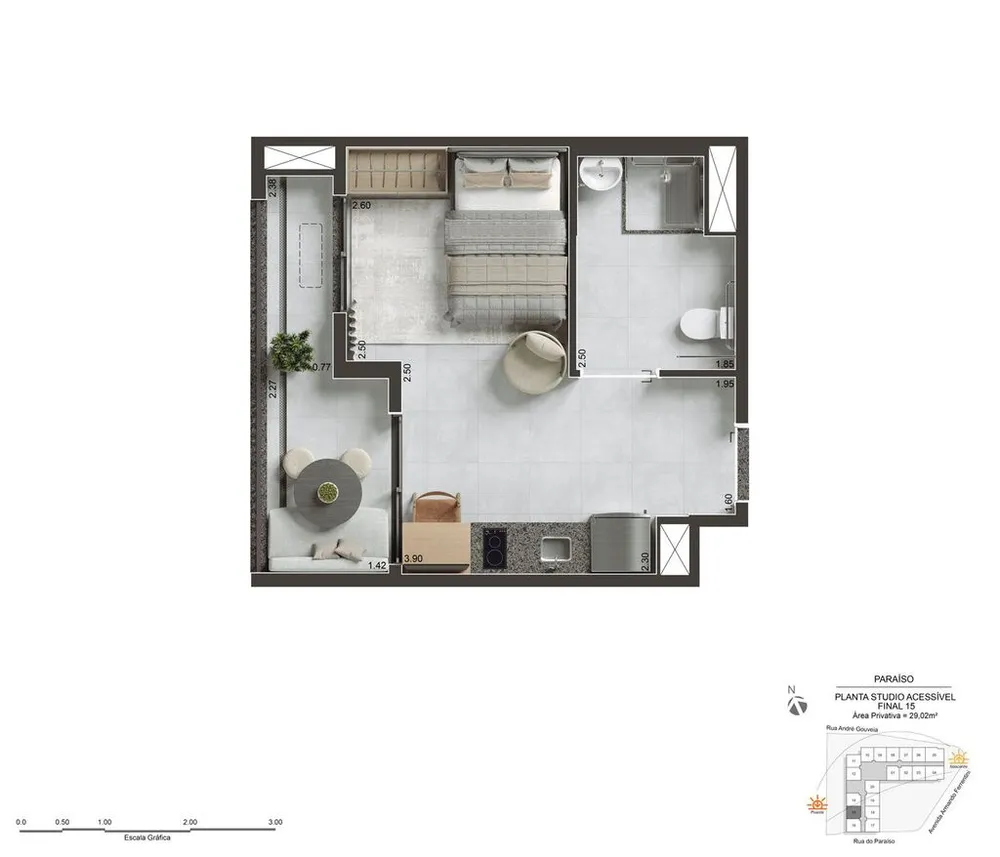 Apartamento, 1 quarto, 78 m² - Foto 1