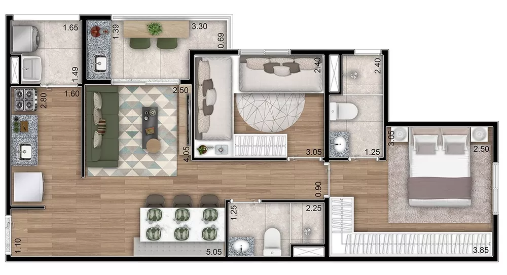 Apartamento, 2 quartos, 57 m² - Foto 8