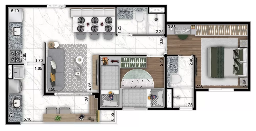 Apartamento, 2 quartos, 57 m² - Foto 10