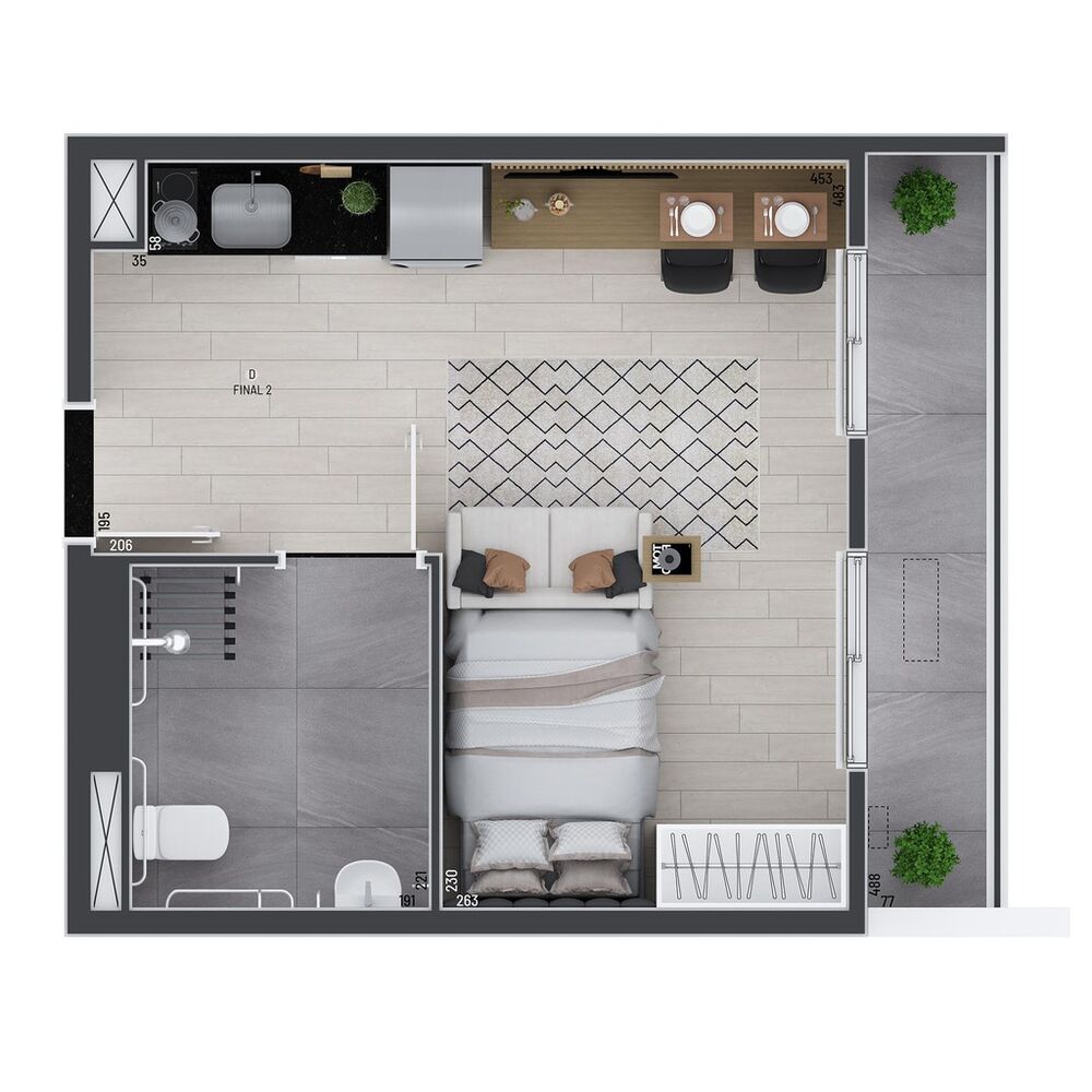 Apartamento à venda com 1 quarto, 66m² - Foto 18