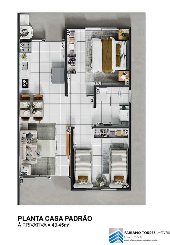 Casa, 2 quartos, 43 m² - Foto 4