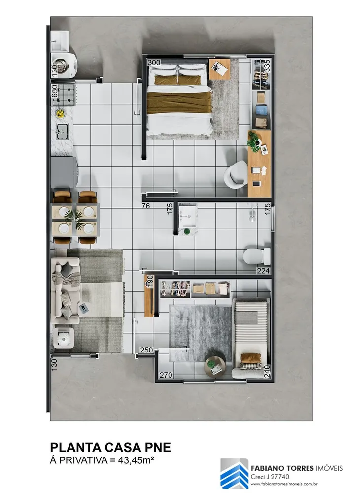 Casa, 2 quartos, 43 m² - Foto 5