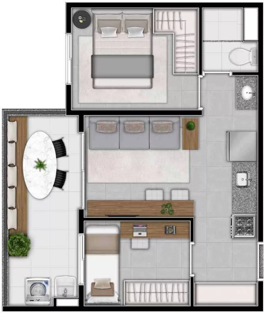 Apartamento, 1 quarto, 27 m² - Foto 4