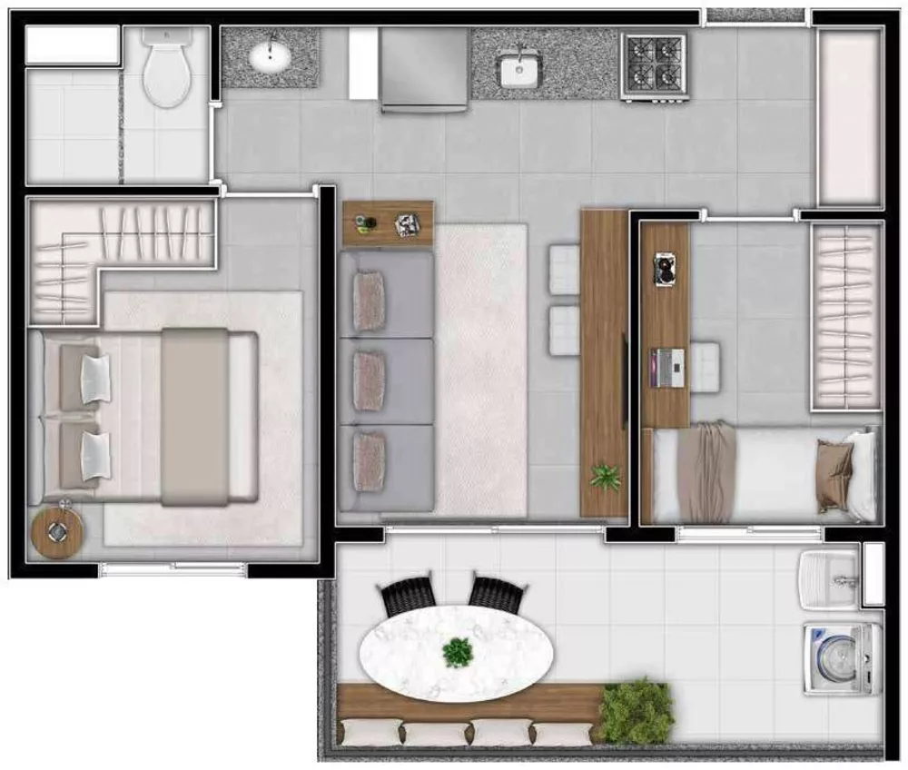 Apartamento, 1 quarto, 27 m² - Foto 5