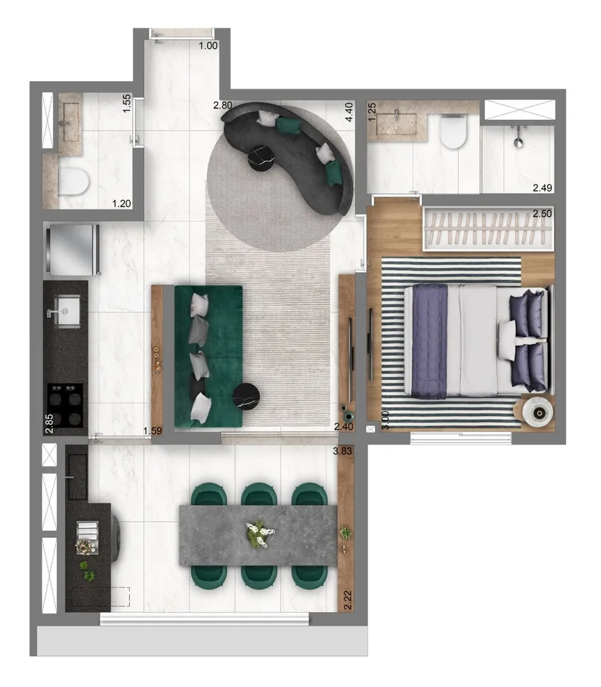 Apartamento, 2 quartos, 63 m² - Foto 4