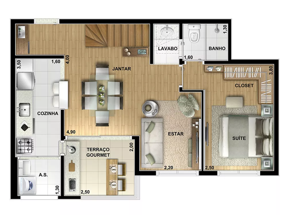 Cobertura, 3 quartos, 152 m² - Foto 3