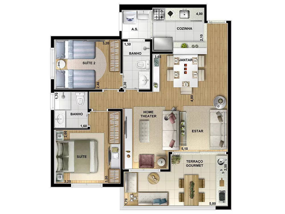 Cobertura, 3 quartos, 152 m² - Foto 5
