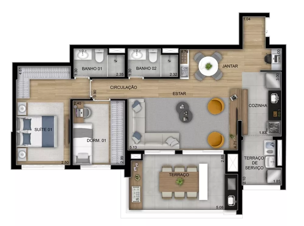 Apartamento, 3 quartos, 86 m² - Foto 9
