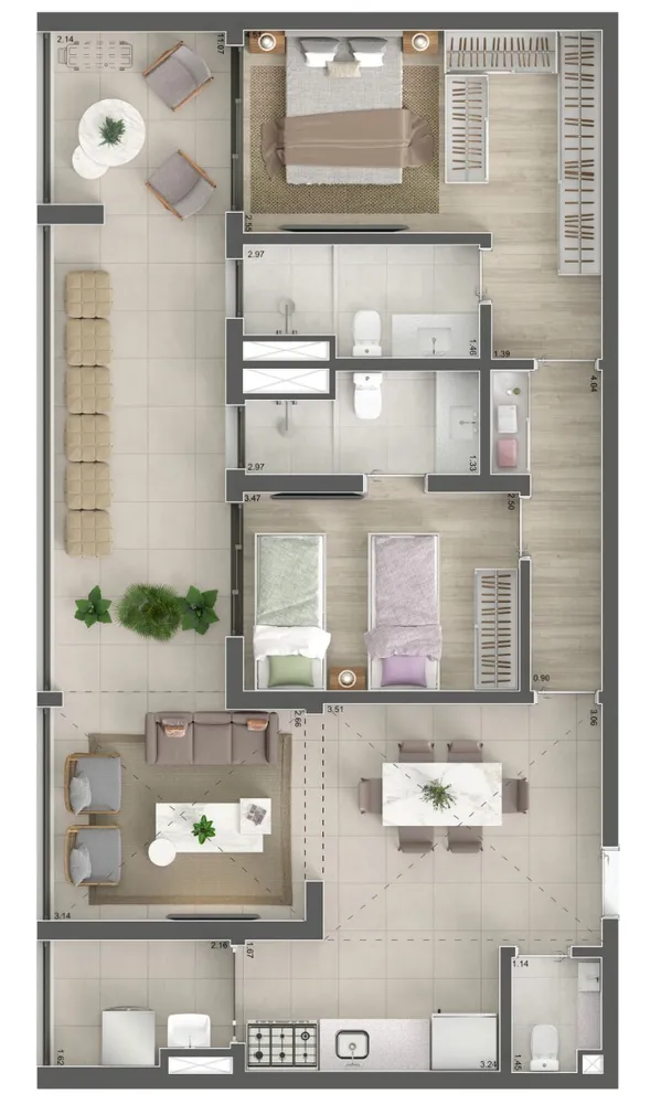 Apartamento, 1 quarto, 58 m² - Foto 8