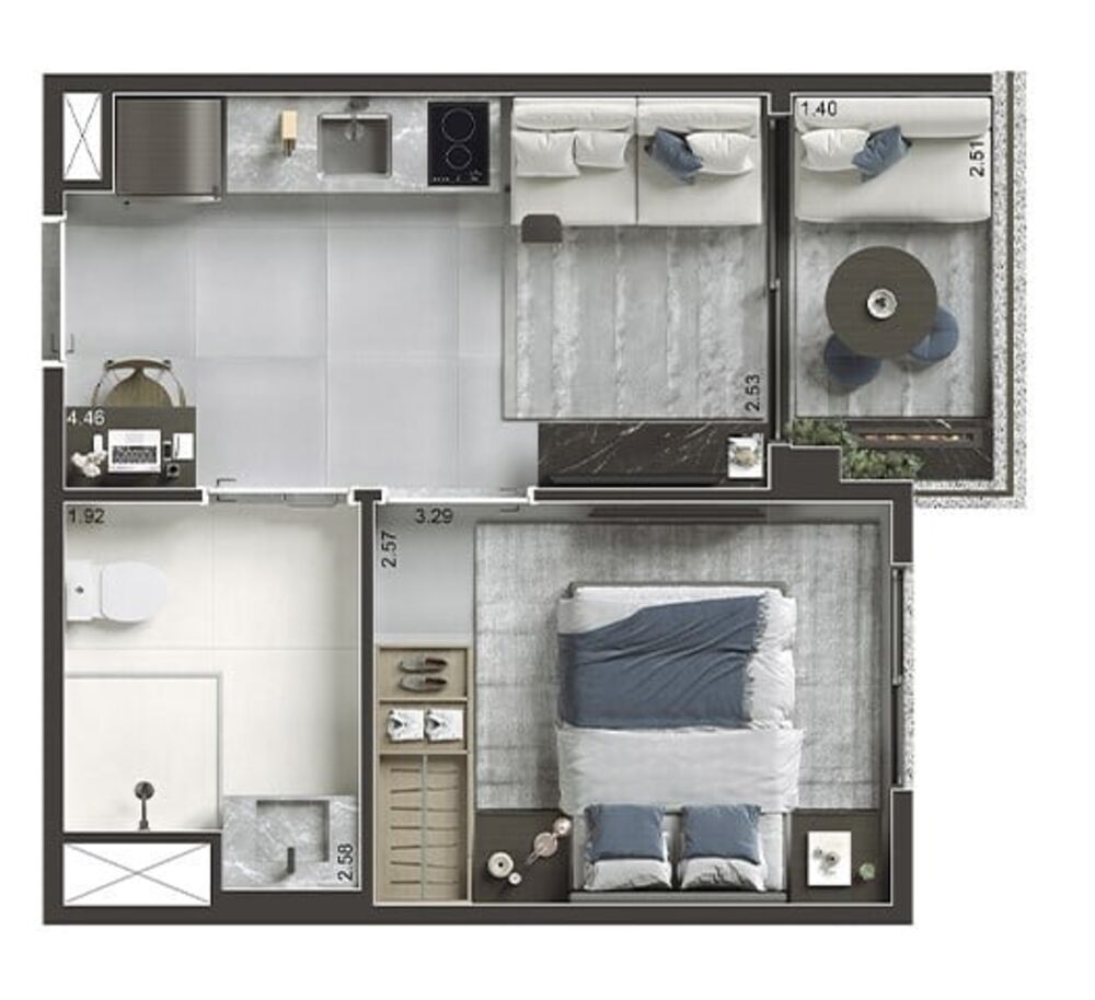 Apartamento, 2 quartos, 50 m² - Foto 12