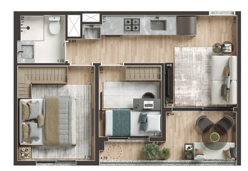 Apartamento, 2 quartos, 50 m² - Foto 19