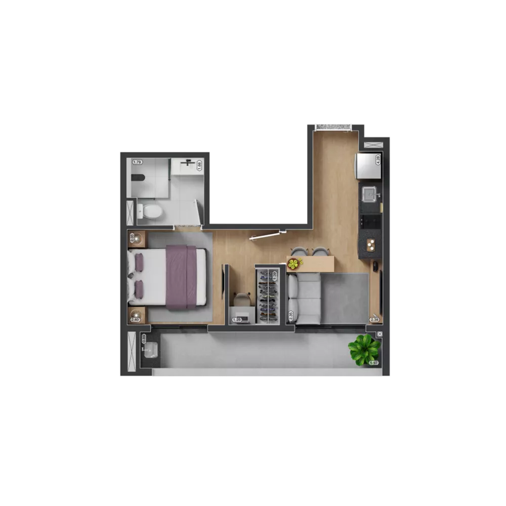 Apartamento, 1 quarto, 30 m² - Foto 7