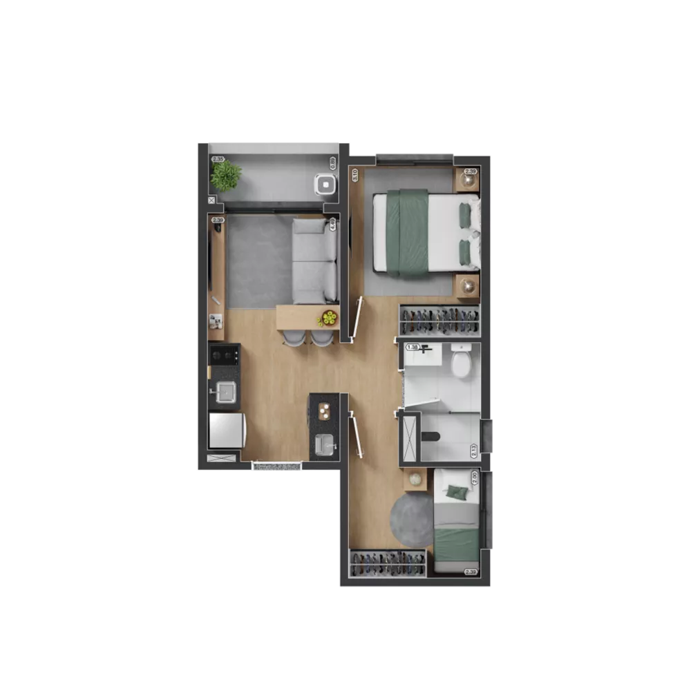 Apartamento, 1 quarto, 30 m² - Foto 8
