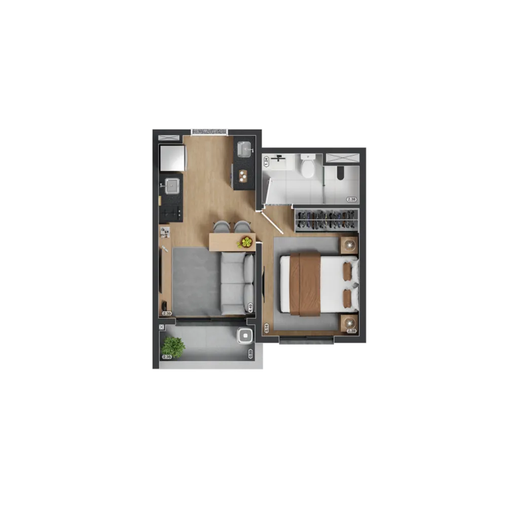 Apartamento, 1 quarto, 30 m² - Foto 33