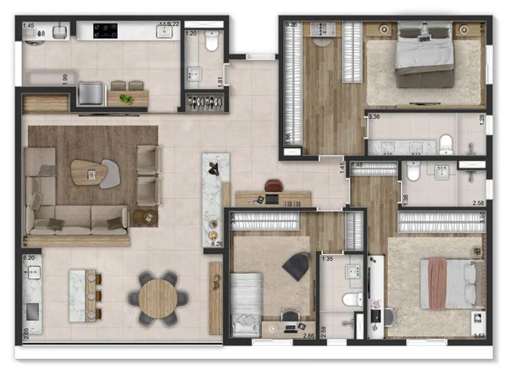 Apartamento, 3 quartos, 177 m² - Foto 7