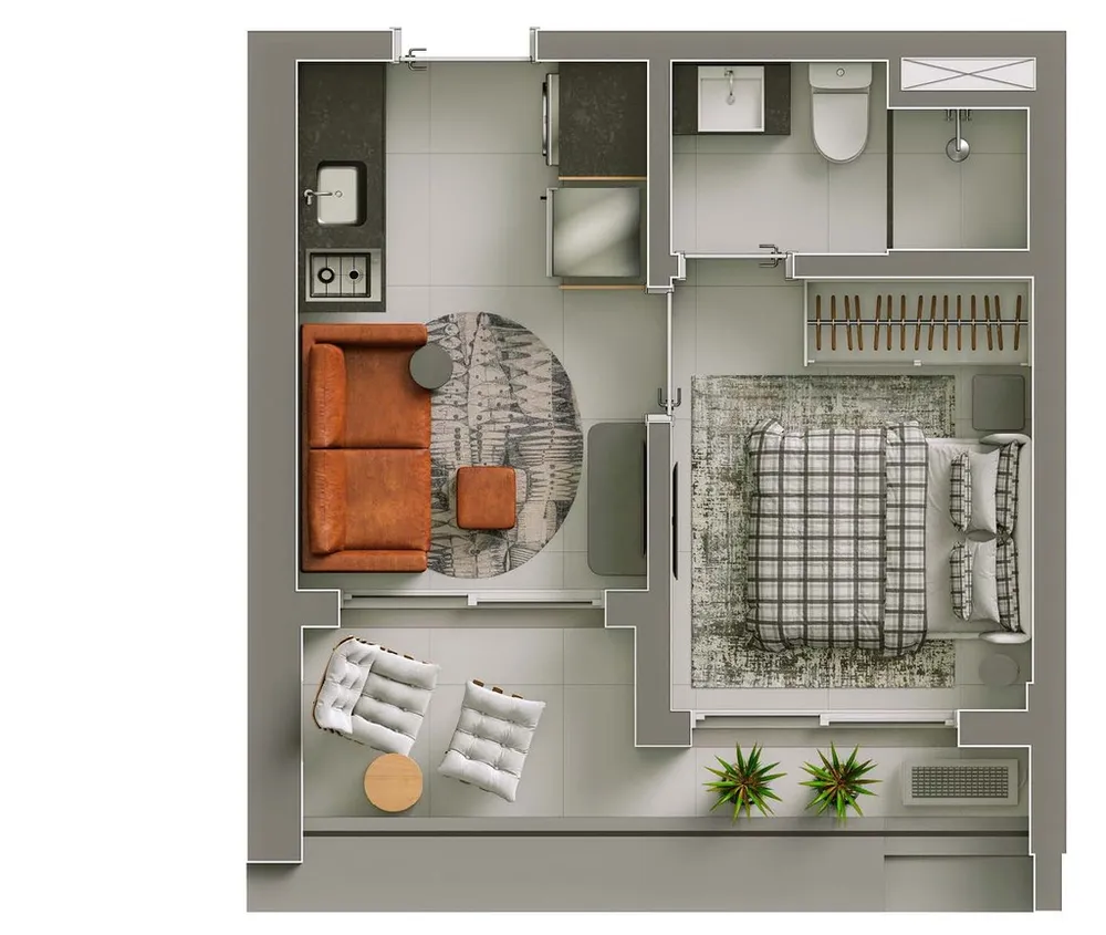 Apartamento, 1 quarto, 52 m² - Foto 8