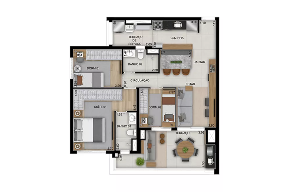 Apartamento, 2 quartos, 75 m² - Foto 4