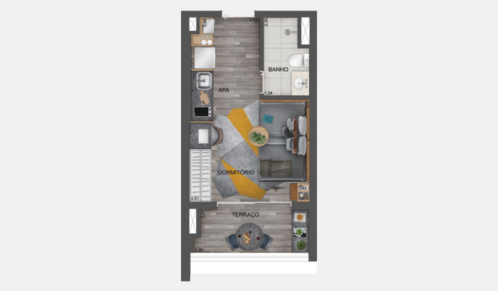 Apartamento, 1 quarto, 59 m² - Foto 6