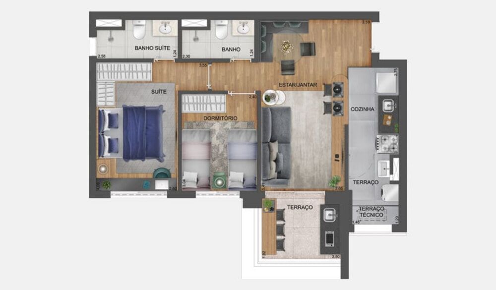 Apartamento, 1 quarto, 59 m² - Foto 31