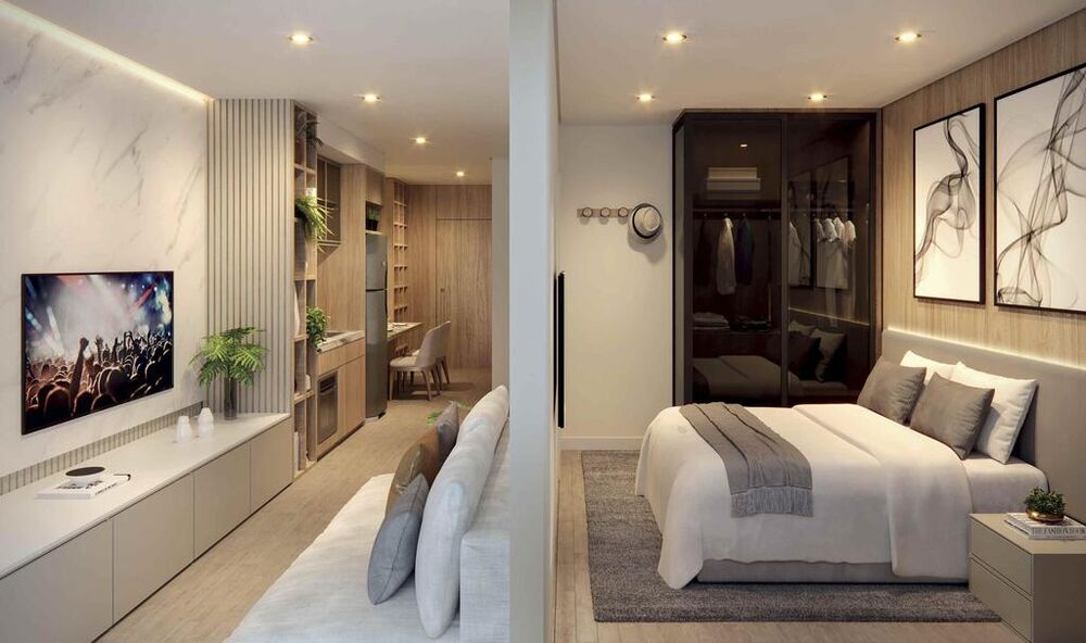 Apartamento à venda com 1 quarto, 38m² - Foto 2