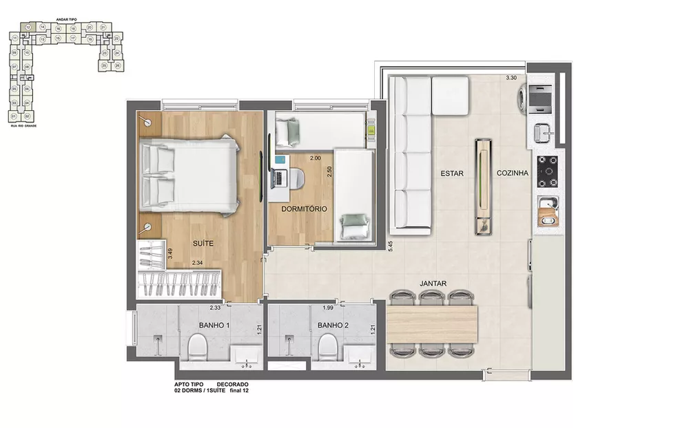 Apartamento, 2 quartos, 55 m² - Foto 12