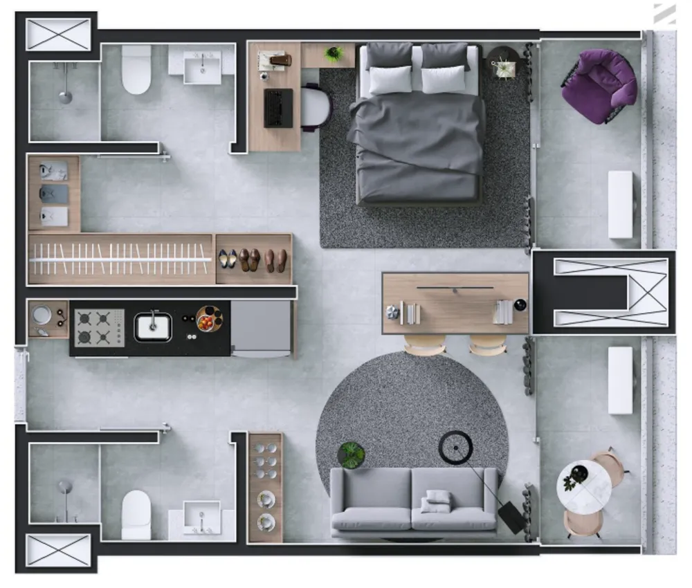 Apartamento, 1 quarto, 31 m² - Foto 2