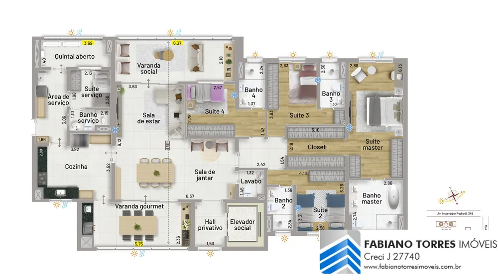 Apartamento, 3 quartos, 163 m² - Foto 8