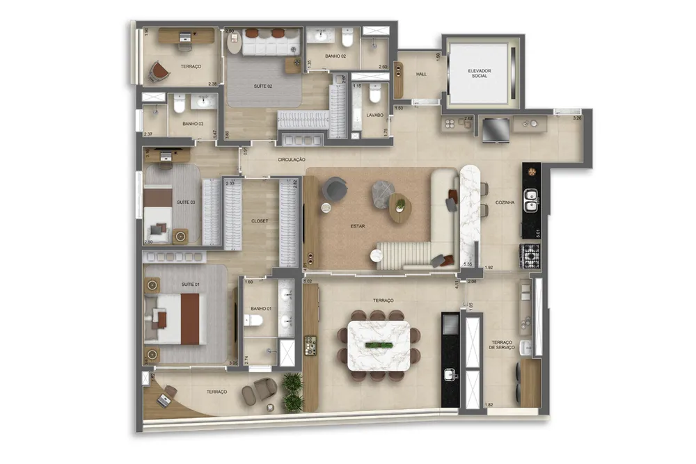 Apartamento, 4 quartos, 155 m² - Foto 8