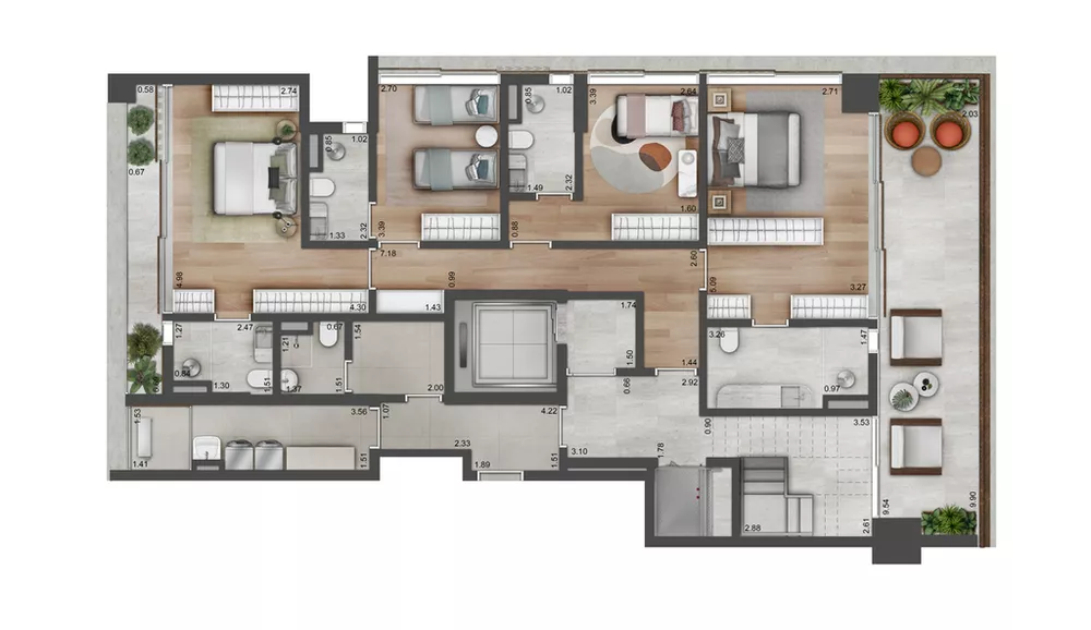 Cobertura, 4 quartos, 350 m² - Foto 6
