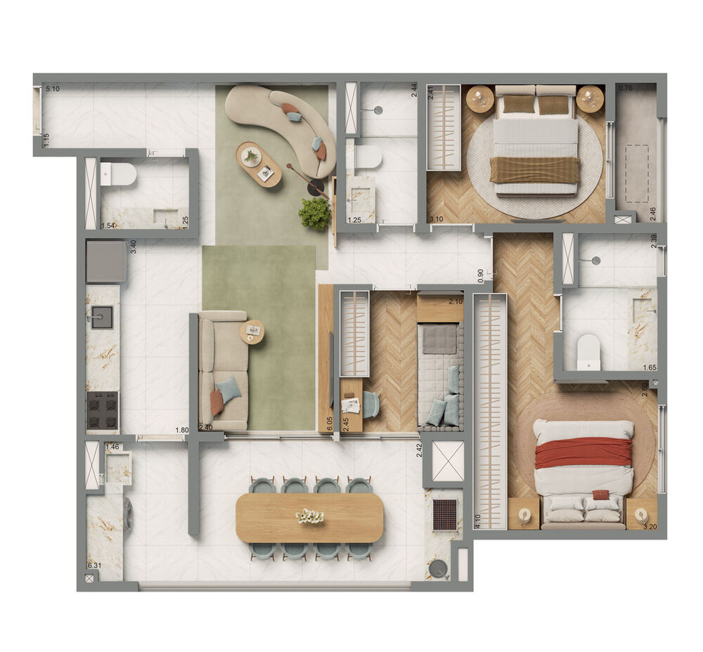 Apartamento, 3 quartos, 132 m² - Foto 4