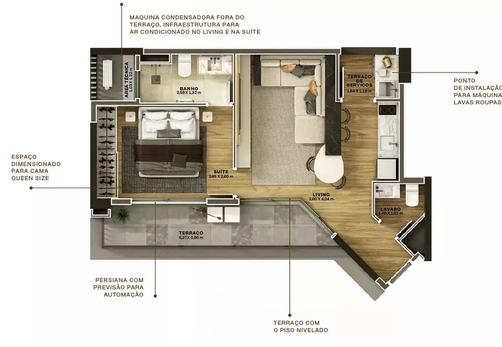 Apartamento, 1 quarto, 31 m² - Foto 3