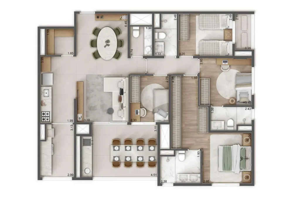 Apartamento, 4 quartos, 125 m² - Foto 7