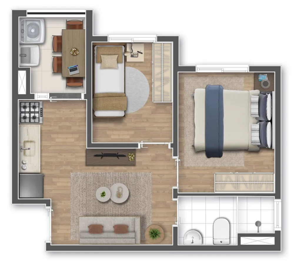 Apartamento, 1 quarto, 24 m² - Foto 6