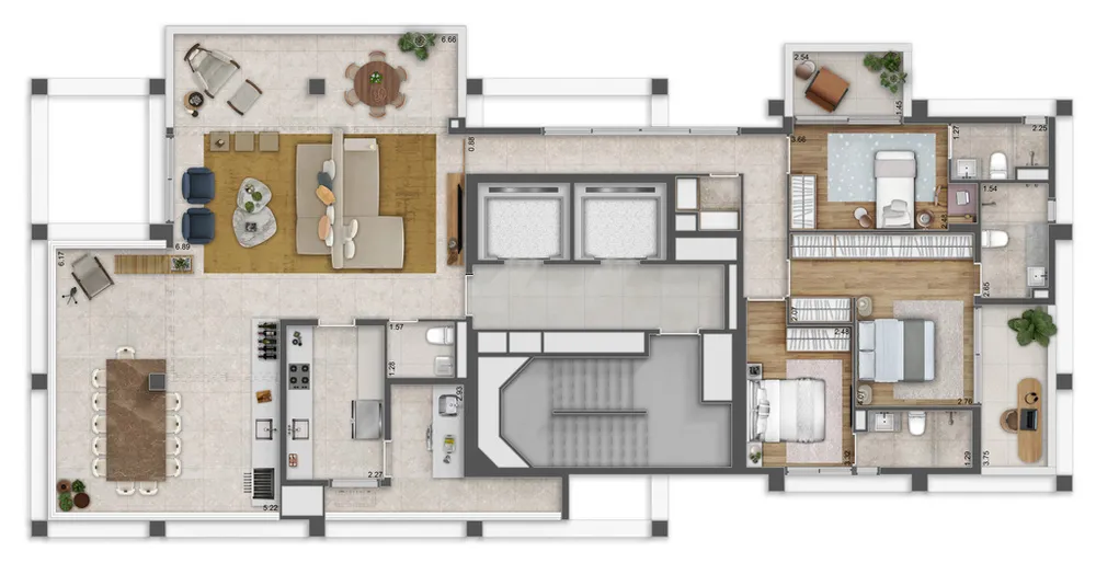 Apartamento, 2 quartos, 92 m² - Foto 2