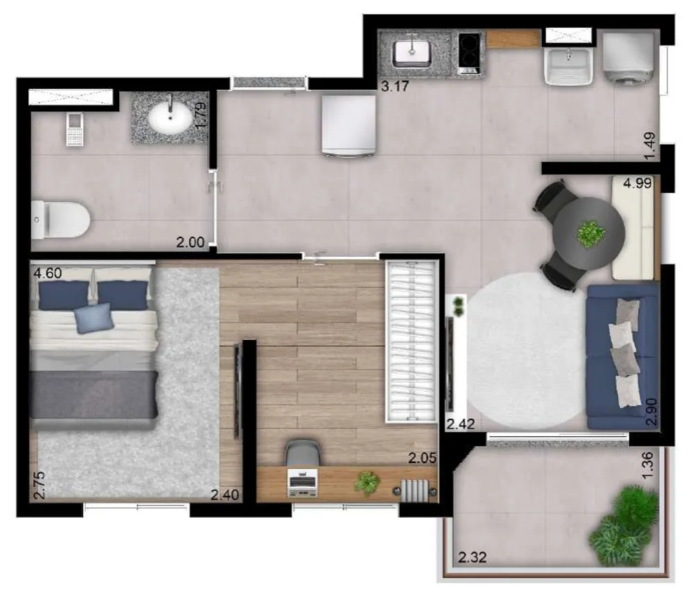 Apartamento, 1 quarto, 40 m² - Foto 8