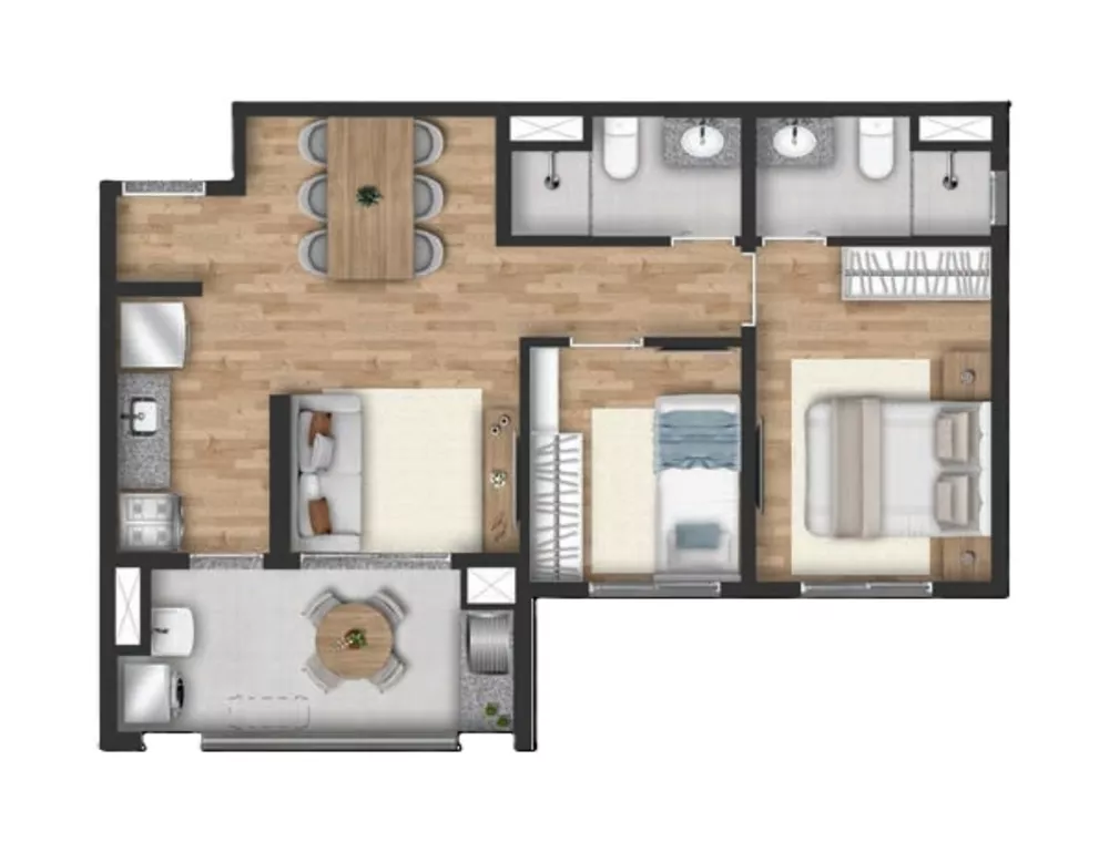 Apartamento, 2 quartos, 46 m² - Foto 6