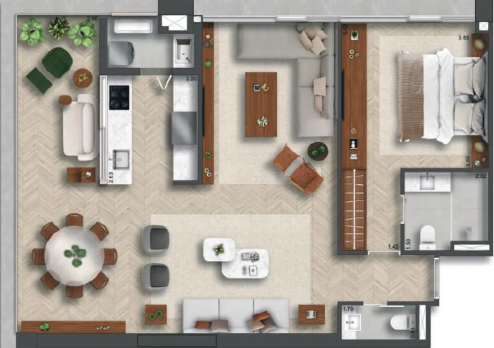 Cobertura, 3 quartos, 209 m² - Foto 6