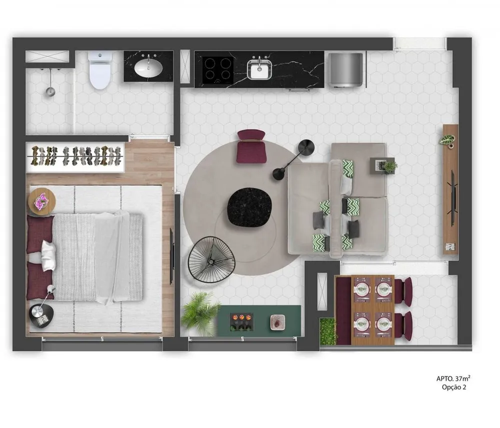 Apartamento, 2 quartos, 37 m² - Foto 4