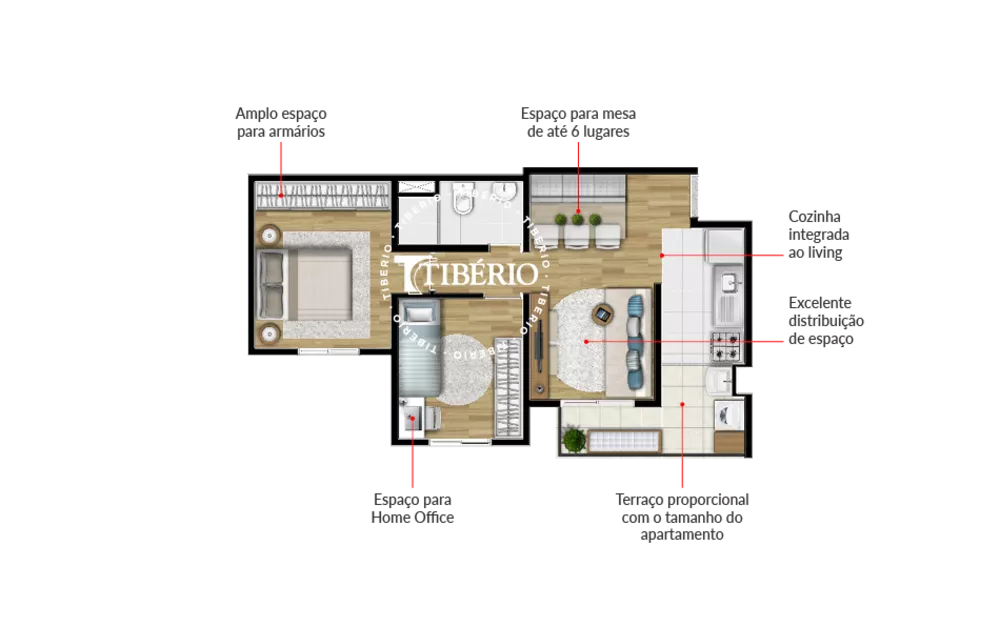 Apartamento, 3 quartos, 59 m² - Foto 6