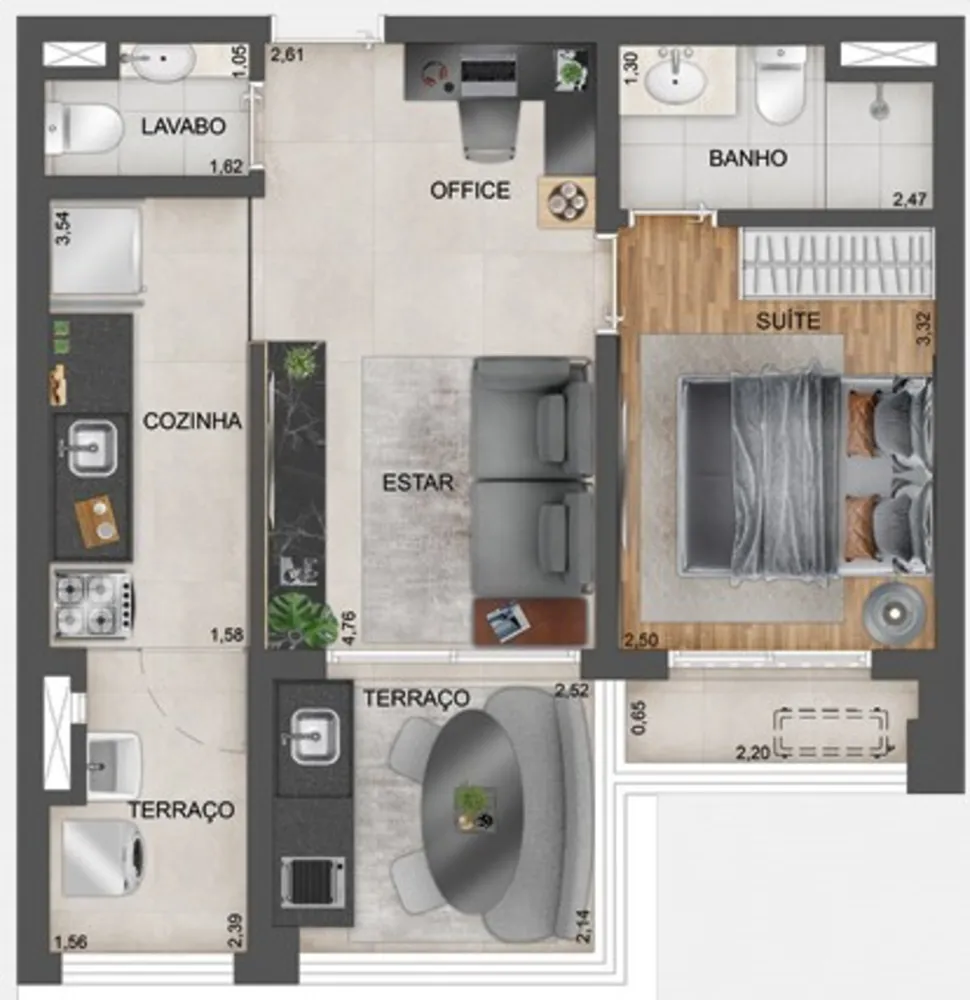 Apartamento, 1 quarto, 50 m² - Foto 12