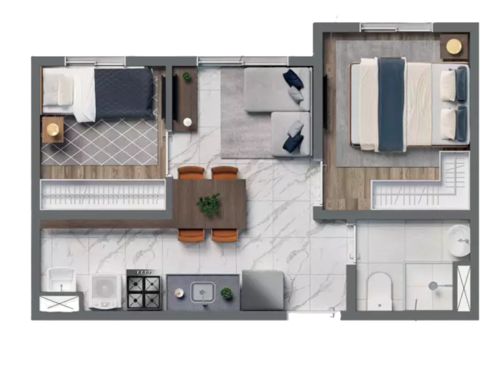 Apartamento, 2 quartos, 36 m² - Foto 10