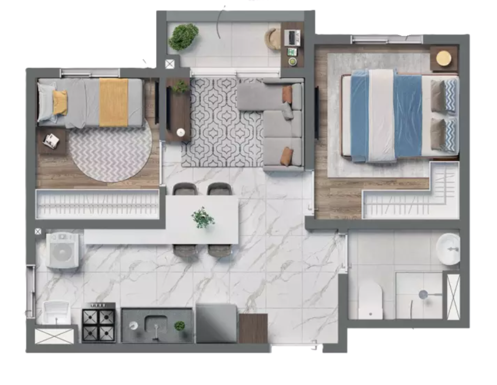 Apartamento, 2 quartos, 36 m² - Foto 12