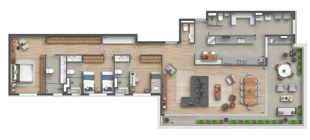 Apartamento, 4 quartos, 219 m² - Foto 2