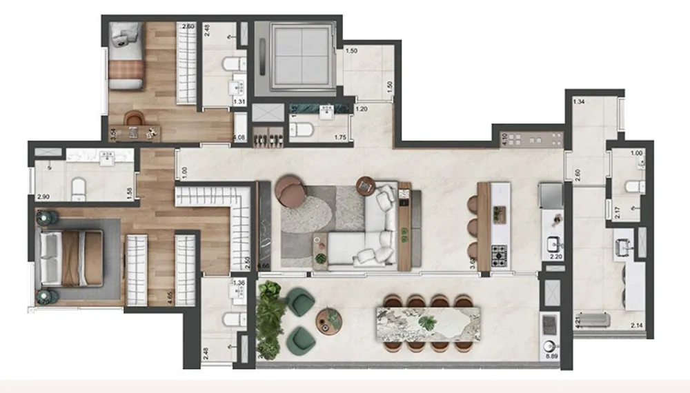 Apartamento, 3 quartos, 186 m² - Foto 3