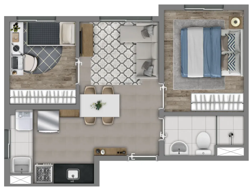 Apartamento, 2 quartos, 36 m² - Foto 4