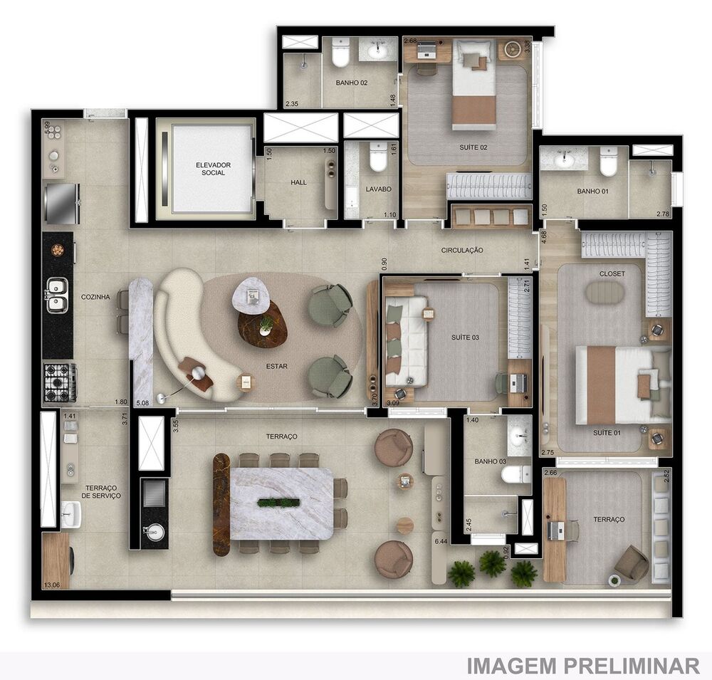 Apartamento, 2 quartos, 80 m² - Foto 4