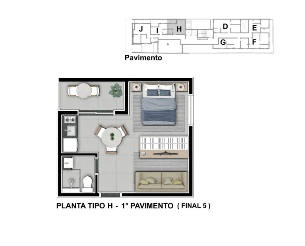 Apartamento, 1 quarto, 54 m² - Foto 7
