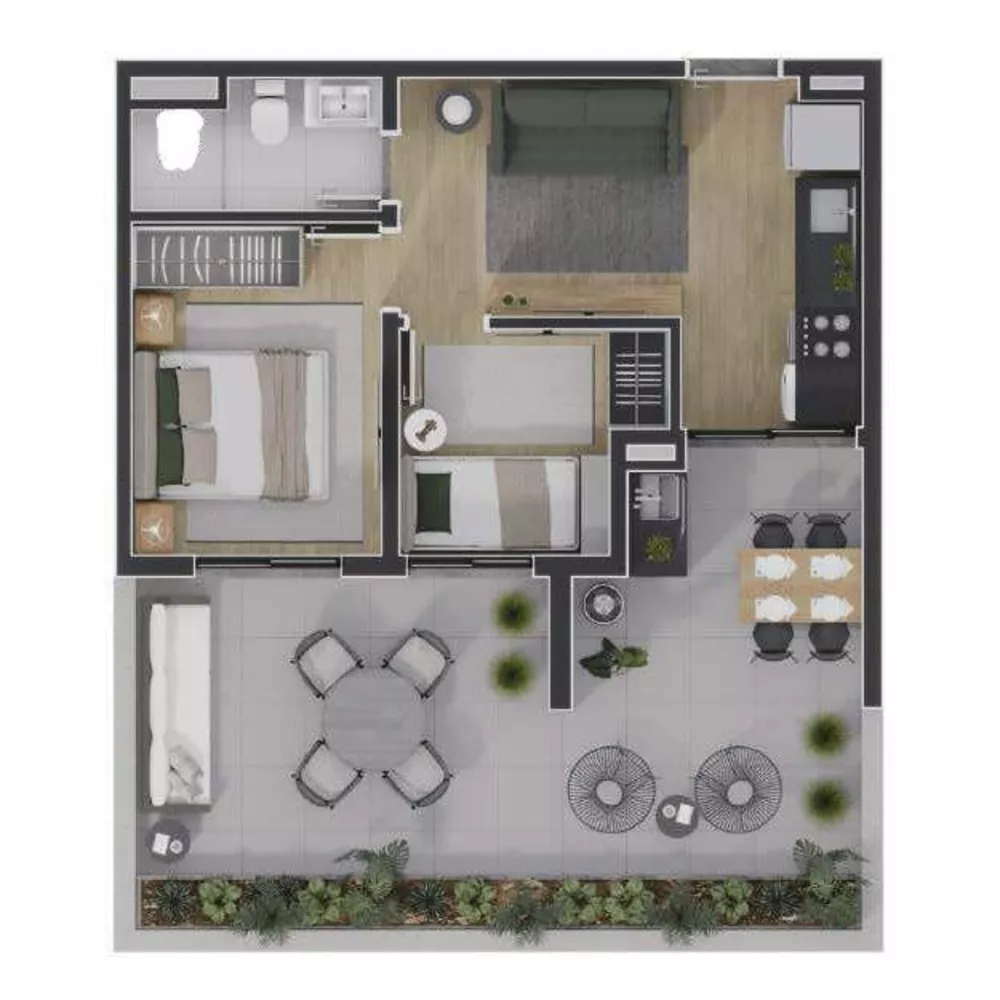 Apartamento, 1 quarto, 30 m² - Foto 2