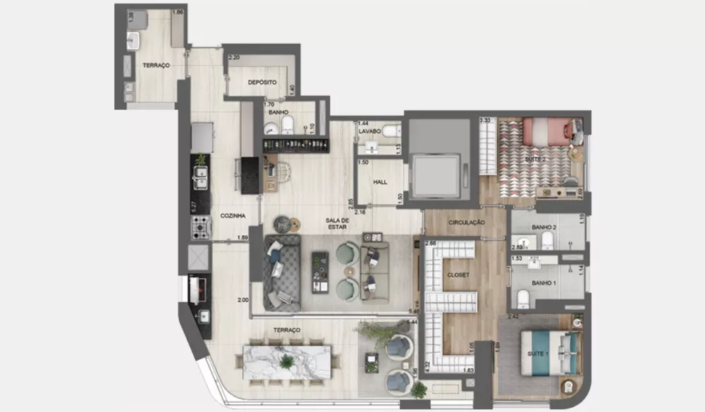 Apartamento, 2 quartos, 134 m² - Foto 7
